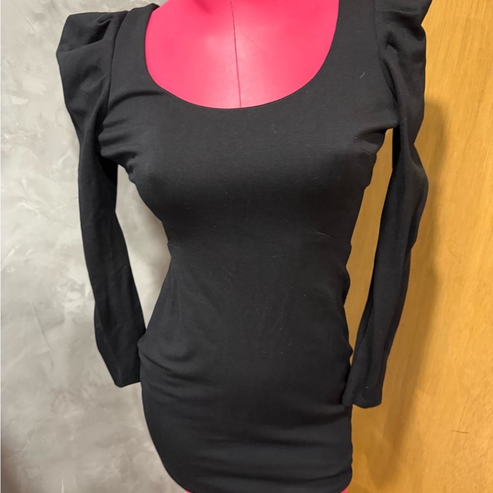 Bebe Black Long Sleeve mini dress